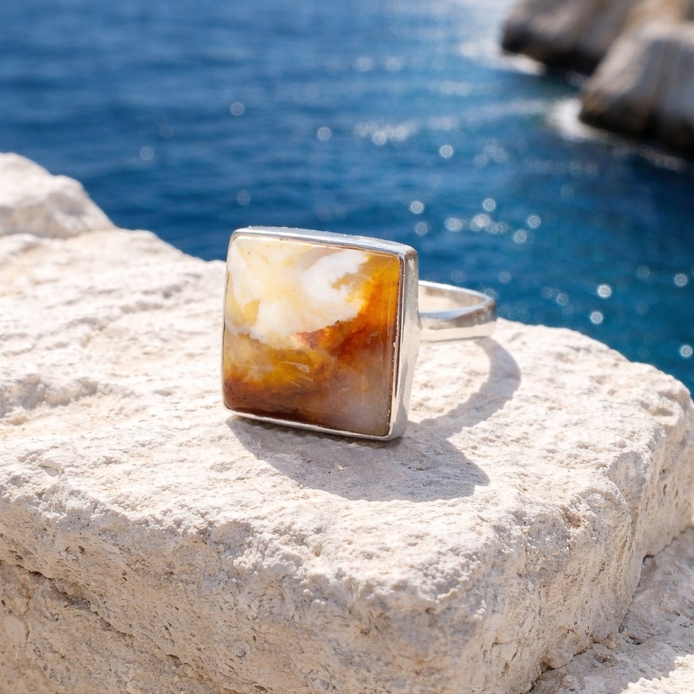 Polka Dot Jasper Ring